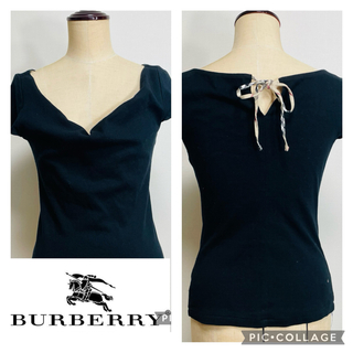 バーバリー(BURBERRY)の【送料無料】BURBERRY カットソー◎Tシャツ リボン 変形シャツ(Tシャツ(半袖/袖なし))