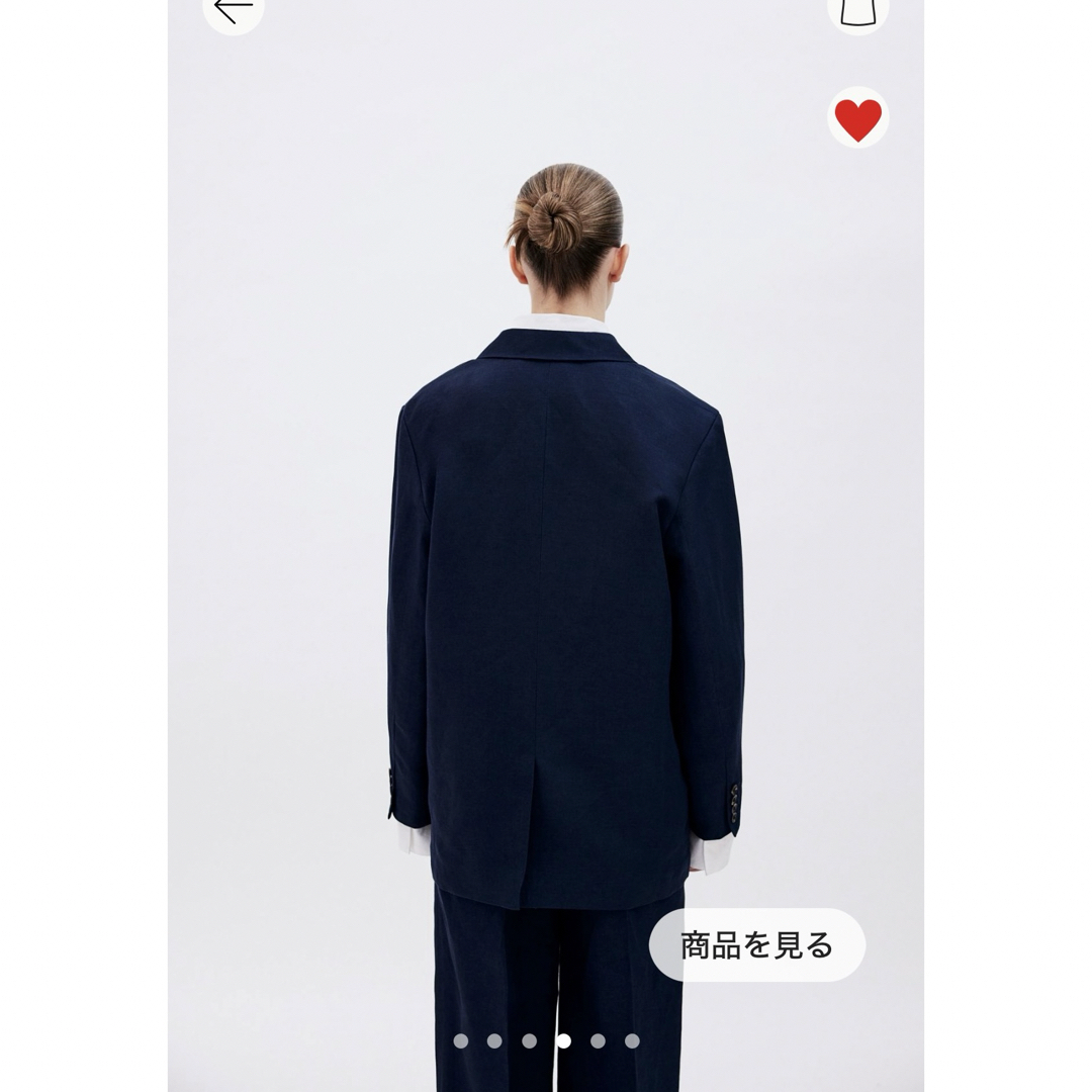 H&M - h&m リネンブレンドオーバーサイズブレザーの通販 by H&M - h&m リネンブレンドオーバーサイズブレザーの通販 by