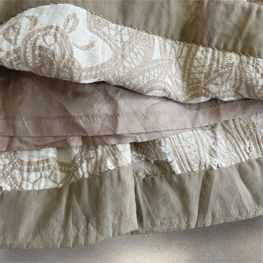 SHELVO 繊細・豪華 刺繍 レース ロングスカート ベージュ M〜L レディースのスカート(ロングスカート)の商品写真