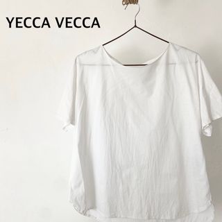 イェッカヴェッカ(YECCA VECCA)のイェッカヴェッカ　ホワイト　半袖　Tシャツ　トップス　綿　フリーサイズ(Tシャツ(半袖/袖なし))