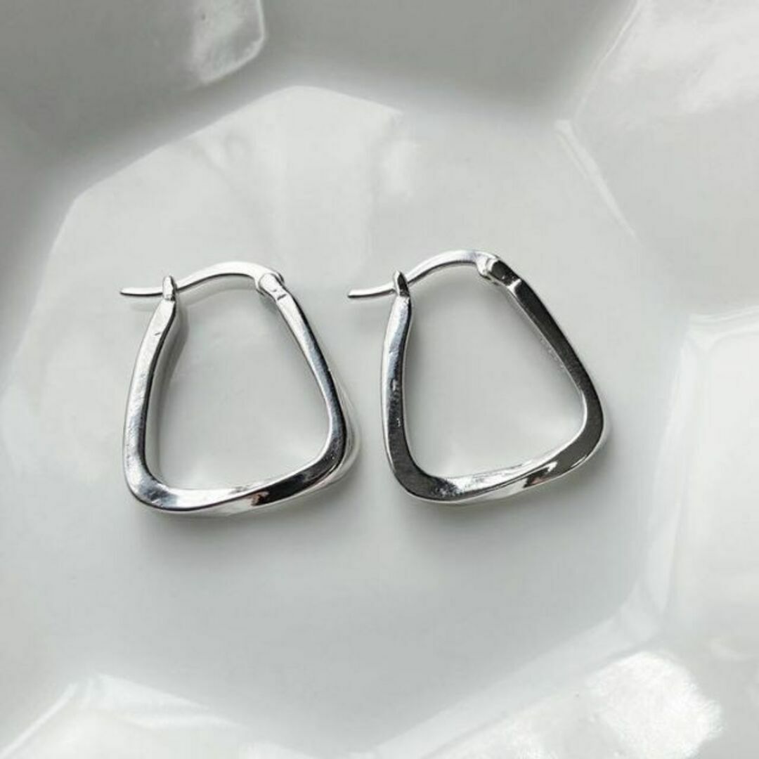 silver rectangle ring レディースのアクセサリー(ピアス)の商品写真