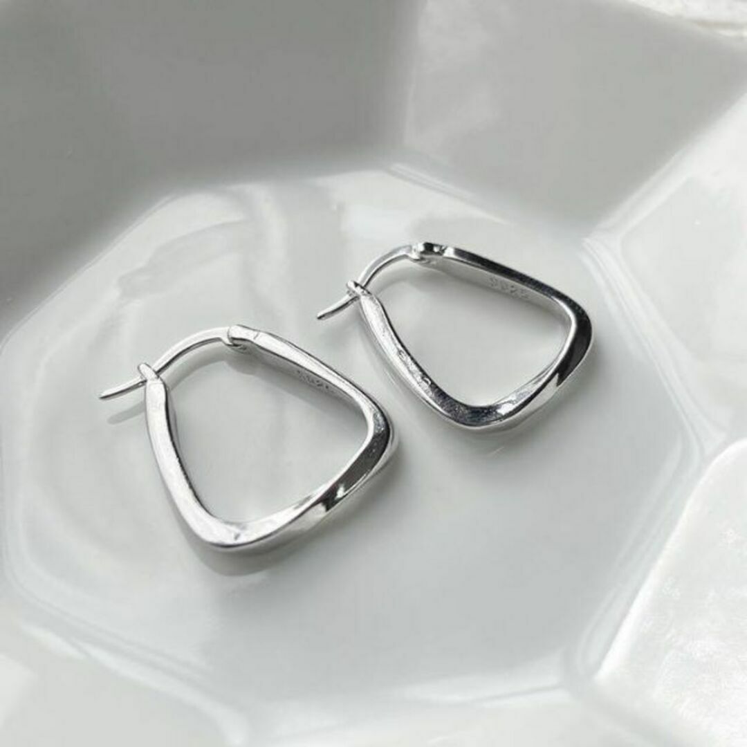 silver rectangle ring レディースのアクセサリー(ピアス)の商品写真