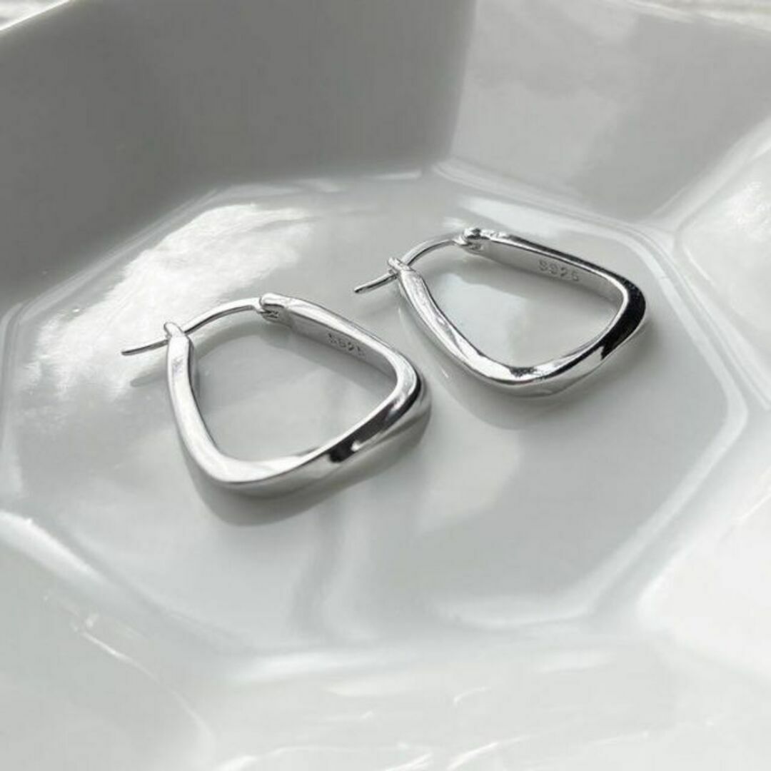 silver rectangle ring レディースのアクセサリー(ピアス)の商品写真