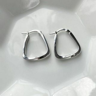 silver rectangle ring(ピアス)