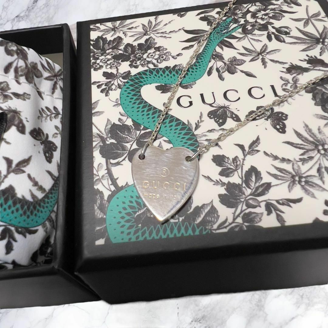 Gucci(グッチ)の新品未開封 GUCCI シルバー ハート ネックレス ペンダント 223512 レディースのアクセサリー(ネックレス)の商品写真