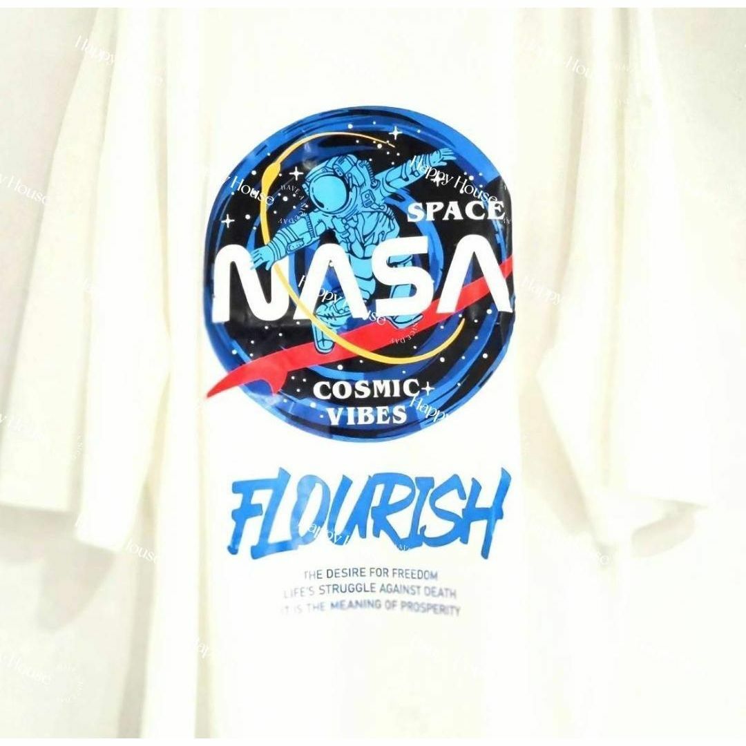 ◆【大人気】メンズ　NASATシャツ　白　6XL　オーバーサイズ　バックプリント メンズのトップス(Tシャツ/カットソー(半袖/袖なし))の商品写真