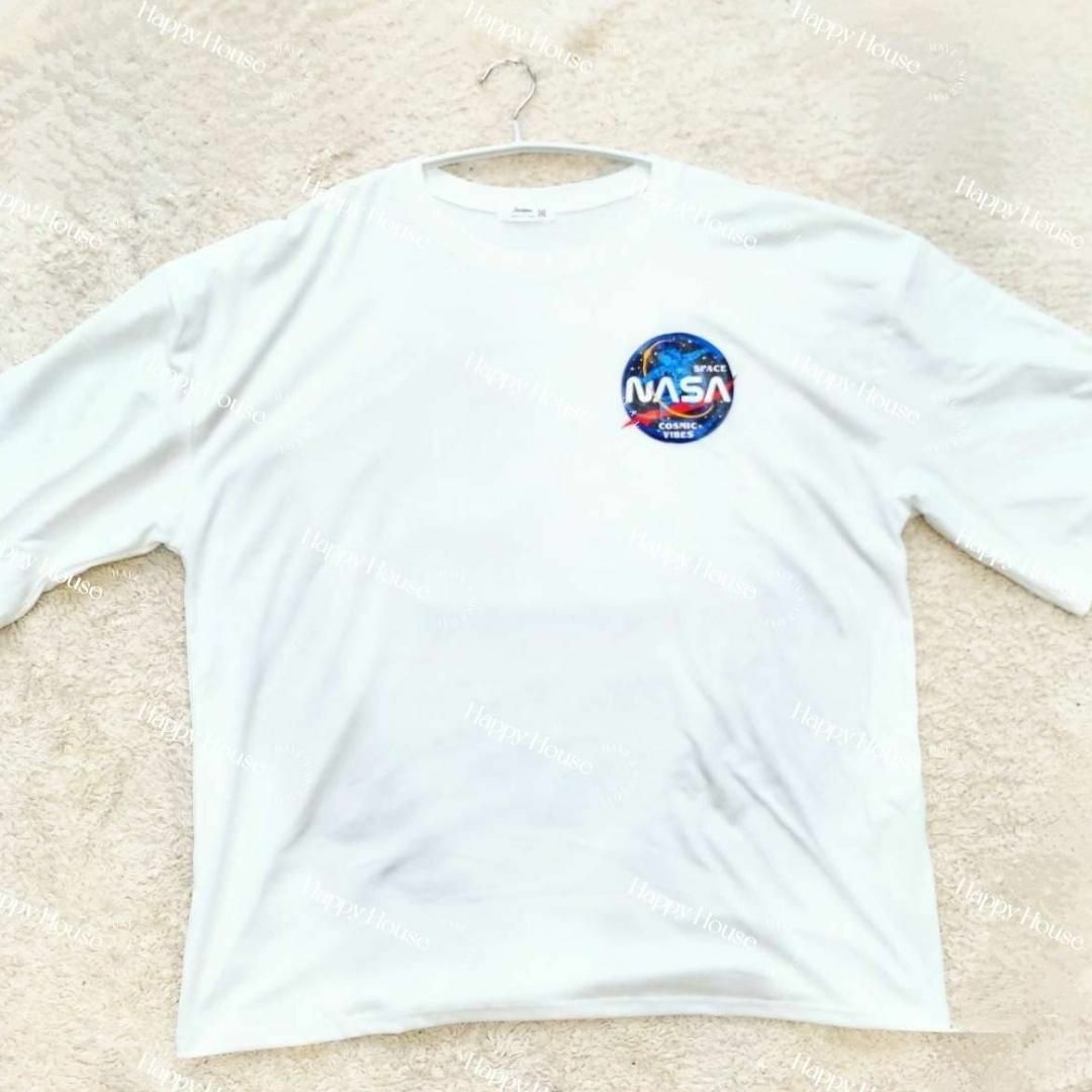 ◆【大人気】メンズ　NASATシャツ　白　6XL　オーバーサイズ　バックプリント メンズのトップス(Tシャツ/カットソー(半袖/袖なし))の商品写真