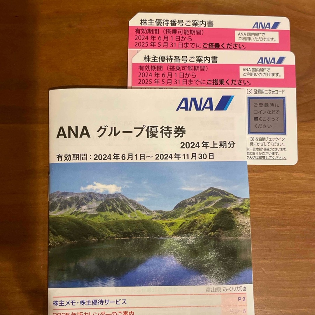 ANA(全日本空輸)(エーエヌエー(ゼンニッポンクウユ))のANA株主優待　2枚 チケットの優待券/割引券(その他)の商品写真