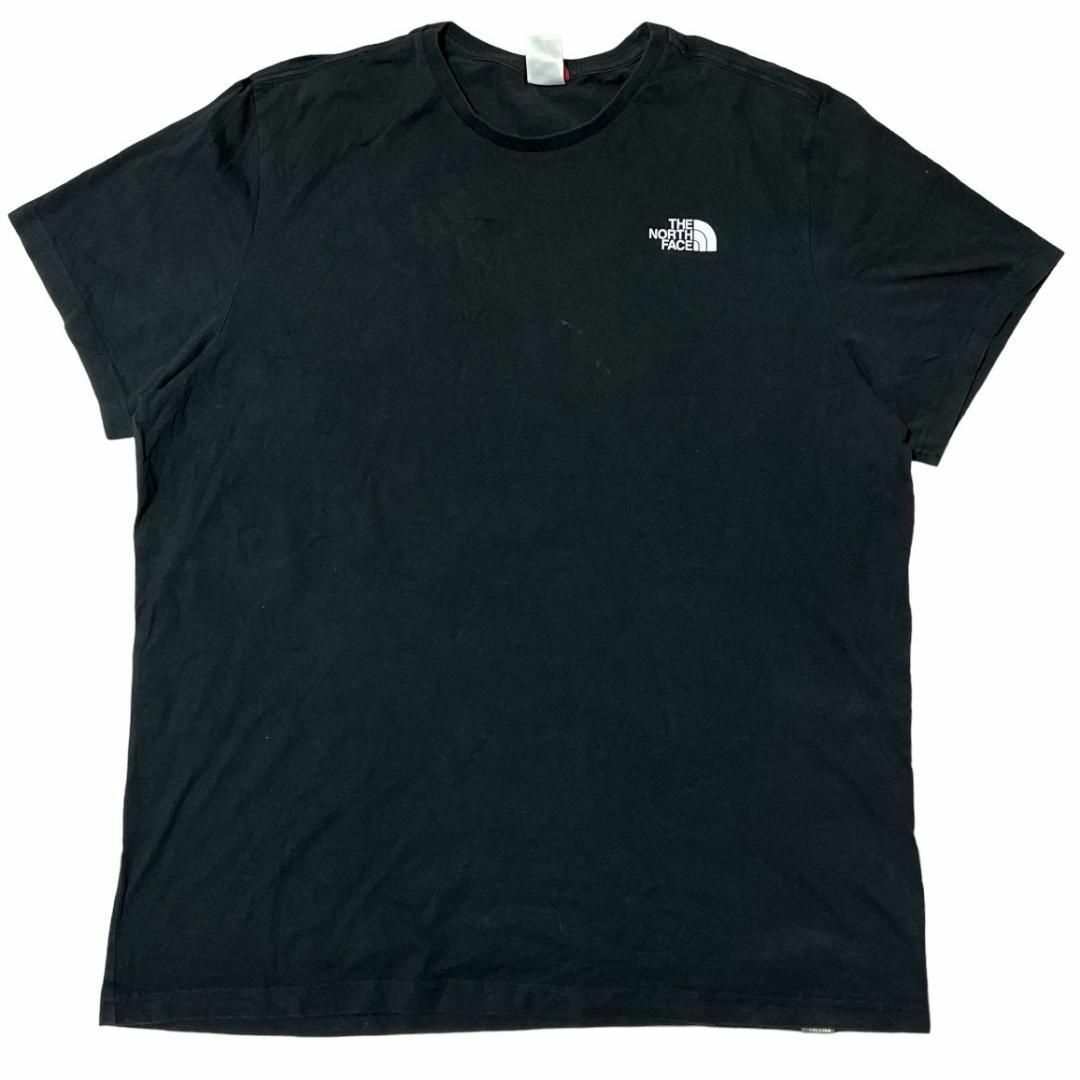 THE NORTH FACE(ザノースフェイス)のノースフェイス 半袖Tシャツ ロゴT ロゴパッチ ブラック 夏物古着 bh1 メンズのトップス(Tシャツ/カットソー(半袖/袖なし))の商品写真