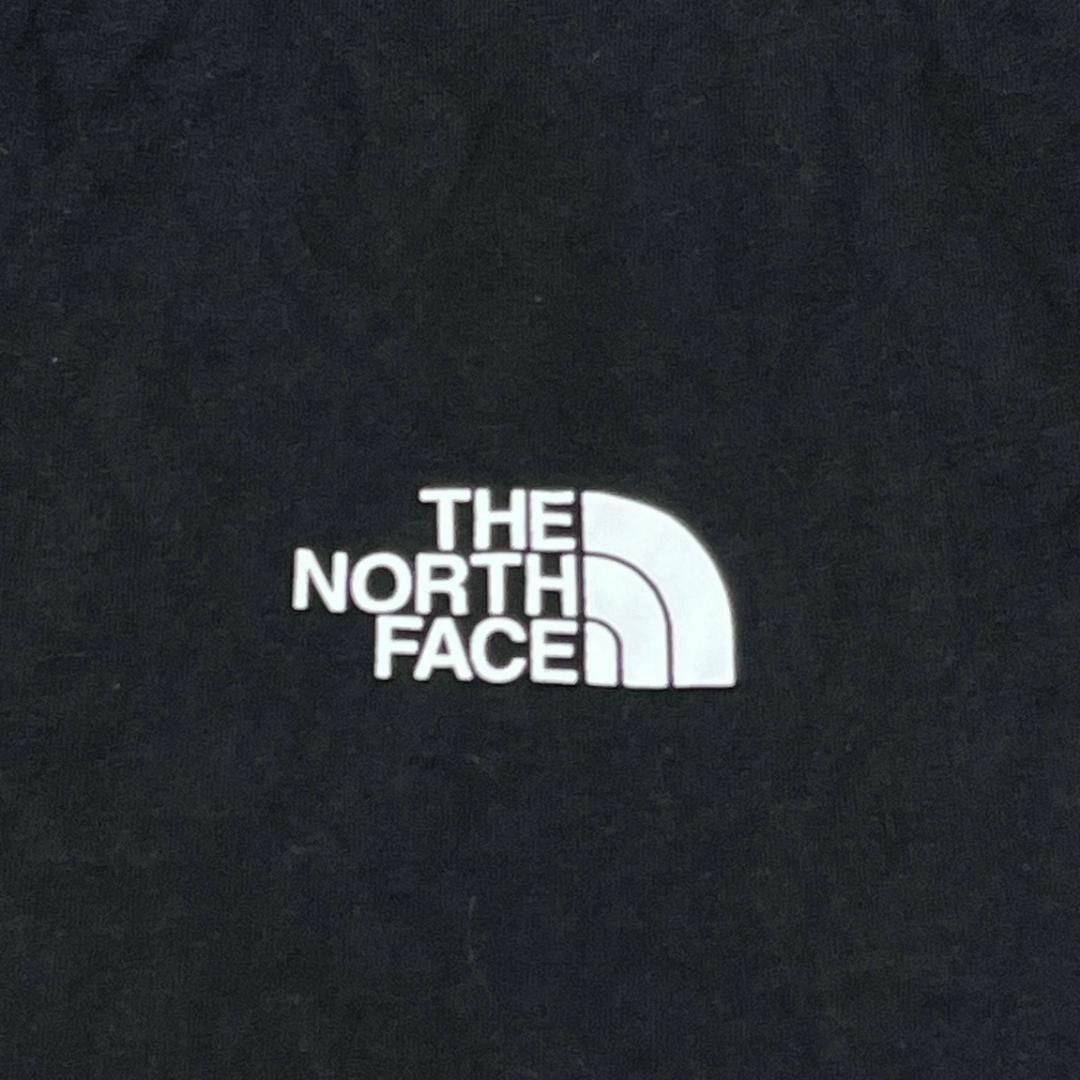 THE NORTH FACE(ザノースフェイス)のノースフェイス 半袖Tシャツ ロゴT ロゴパッチ ブラック 夏物古着 bh1 メンズのトップス(Tシャツ/カットソー(半袖/袖なし))の商品写真