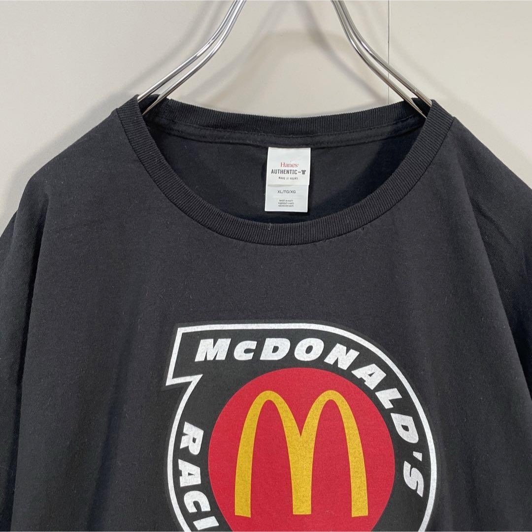 Hanes(ヘインズ)の【ヘインズボディ◎】マクドナルド企業Tシャツ古着オーバーサイズ黒ビッグロゴ半袖 メンズのトップス(Tシャツ/カットソー(半袖/袖なし))の商品写真