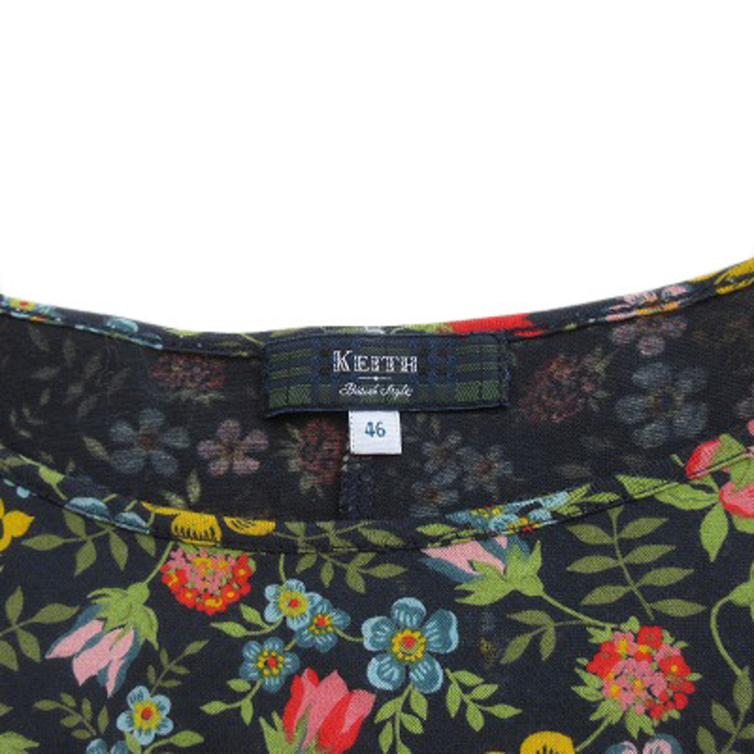 KEITH(キース)のキース KEITH カットソー チュニック 花柄 フレンチスリーブ  レディースのトップス(カットソー(半袖/袖なし))の商品写真