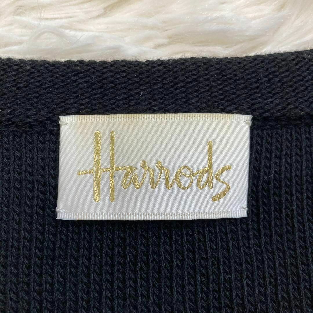 Harrods(ハロッズ)の【シルク混】Harrods ハロッズ サマーニット スパンコール 黒 Mサイズ レディースのトップス(ニット/セーター)の商品写真