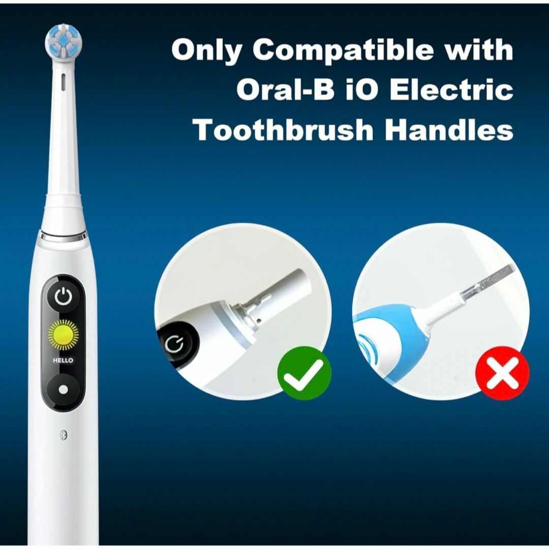 BRAUN(ブラウン)のBRAUN Oral-B iO専用替え歯ブラシ　互換ブラシ／4本セット スマホ/家電/カメラの美容/健康(電動歯ブラシ)の商品写真