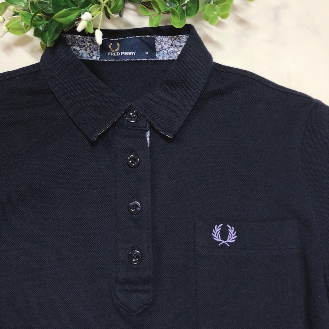 FRED PERRY(フレッドペリー)のFREDPERRYフレッドペリーの半袖ポロシャツMダークネイビー レディースのトップス(ポロシャツ)の商品写真