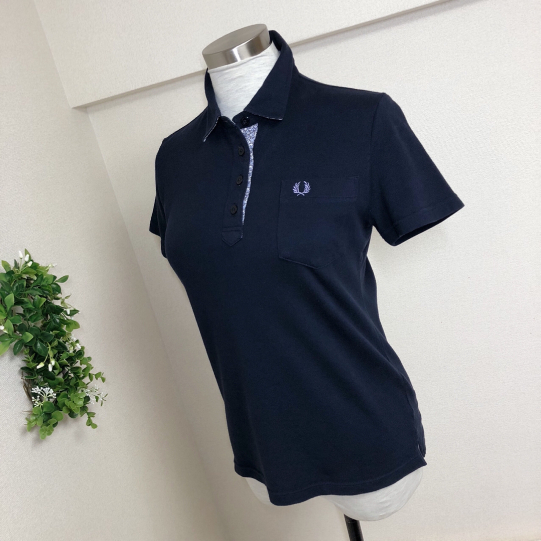 FRED PERRY(フレッドペリー)のFREDPERRYフレッドペリーの半袖ポロシャツMダークネイビー レディースのトップス(ポロシャツ)の商品写真