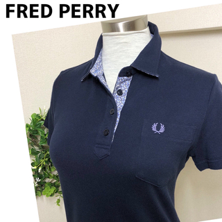 FRED PERRY - FREDPERRYフレッドペリーの半袖ポロシャツMダークネイビー