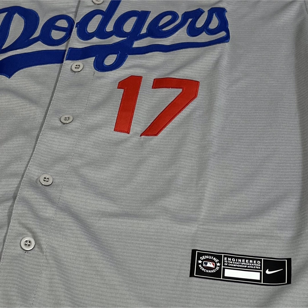 NIKE(ナイキ)の大谷翔平 ドジャース ユニフォーム 野球 MLB Dodgers グレー スポーツ/アウトドアの野球(応援グッズ)の商品写真