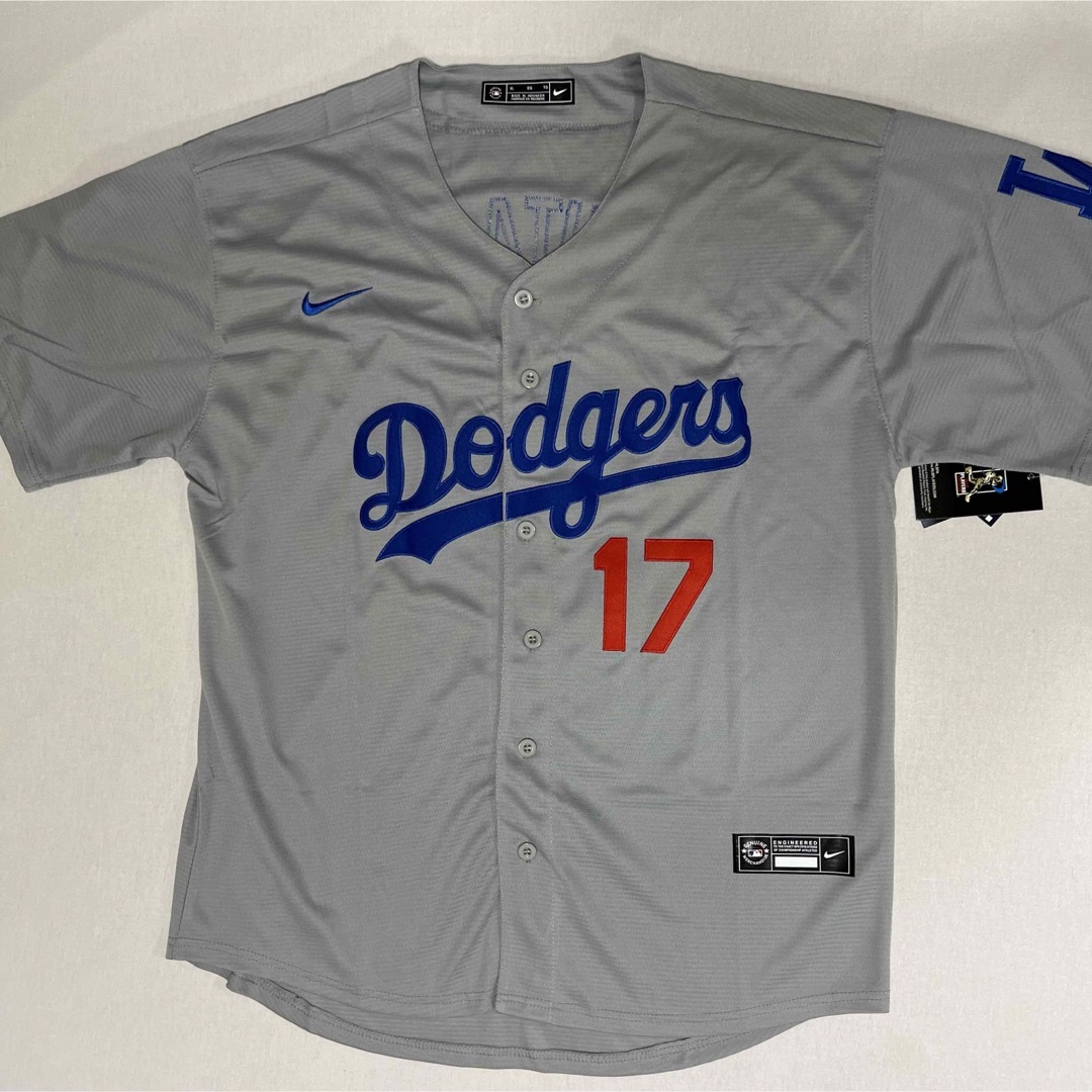 NIKE(ナイキ)の大谷翔平 ドジャース ユニフォーム 野球 MLB Dodgers グレー スポーツ/アウトドアの野球(応援グッズ)の商品写真