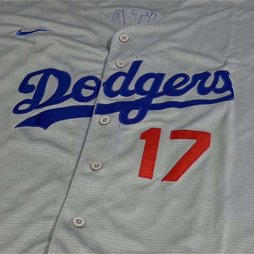 NIKE(ナイキ)の大谷翔平 ドジャース ユニフォーム 野球 MLB Dodgers グレー スポーツ/アウトドアの野球(応援グッズ)の商品写真