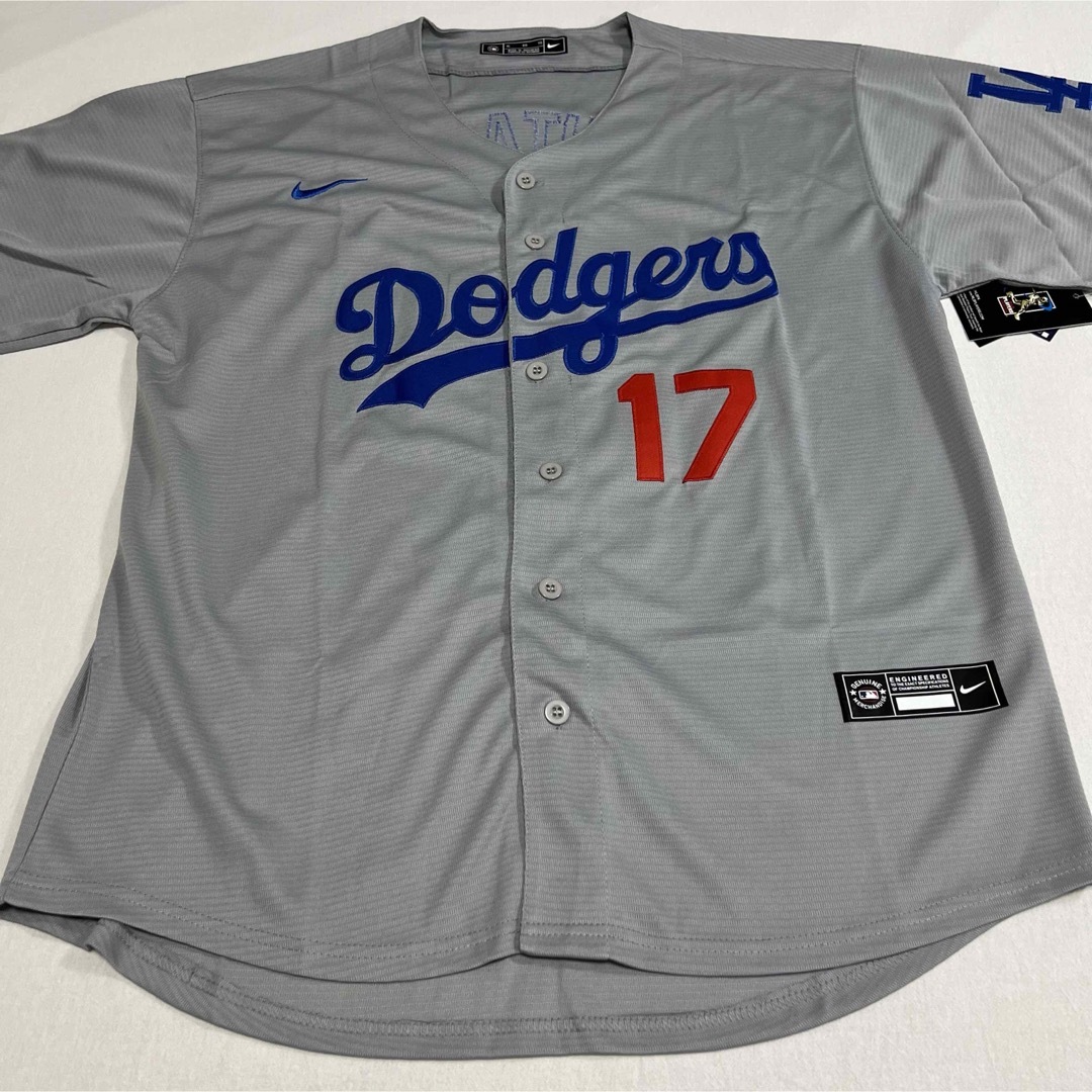 NIKE(ナイキ)の大谷翔平 ドジャース ユニフォーム 野球 MLB Dodgers グレー スポーツ/アウトドアの野球(応援グッズ)の商品写真