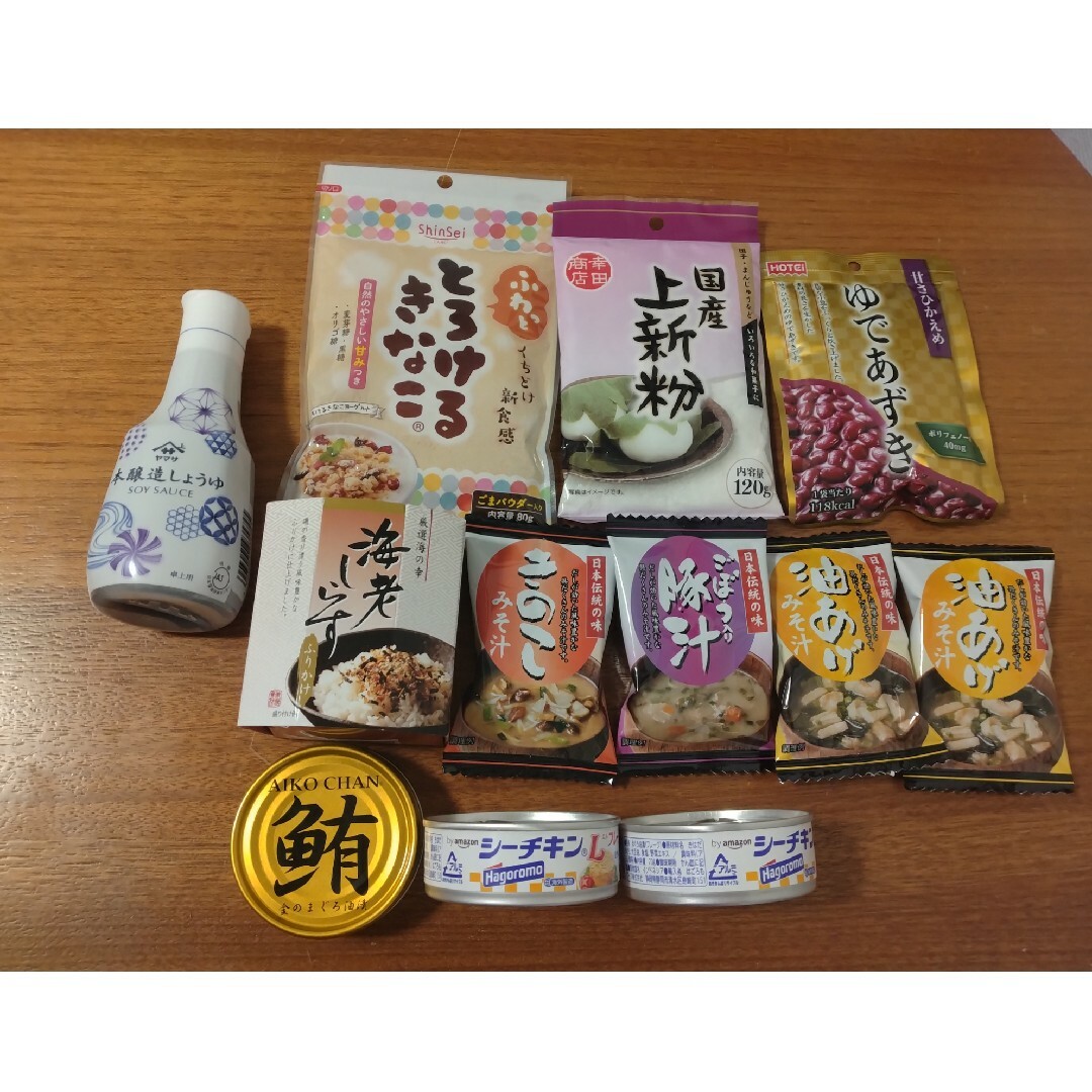 食品詰合せ　シーチキン　醤油　味噌汁 食品/飲料/酒の食品(その他)の商品写真