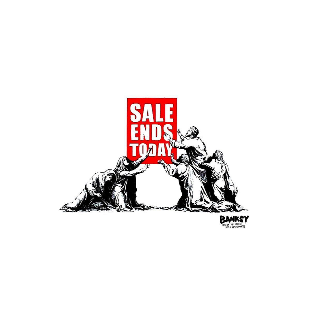 新品 バンクシー BANKSY Sale Ends Today アートTシャツ メンズのトップス(Tシャツ/カットソー(半袖/袖なし))の商品写真