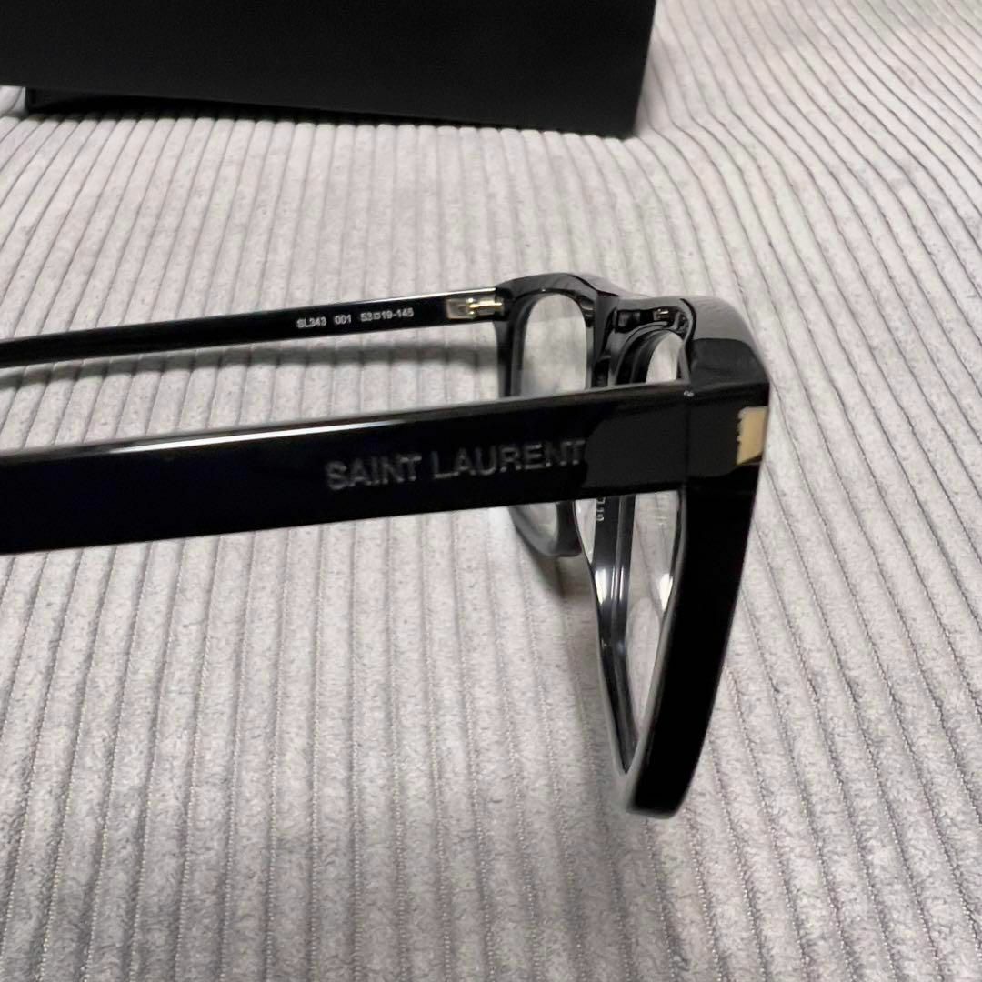 Saint Laurent(サンローラン)の新品未使用 SAINT LAURENT 伊達メガネ サングラス 343 フレーム メンズのファッション小物(サングラス/メガネ)の商品写真