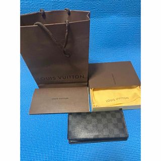 ルイヴィトン(LOUIS VUITTON)のルイヴィトン ダミエ グラフィットポルトフォイユ ブラザ 長財布　N62665(長財布)