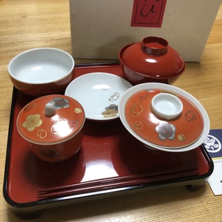 たち吉 お食初め膳 よろこび （梅）食器セット(お食い初め用品)