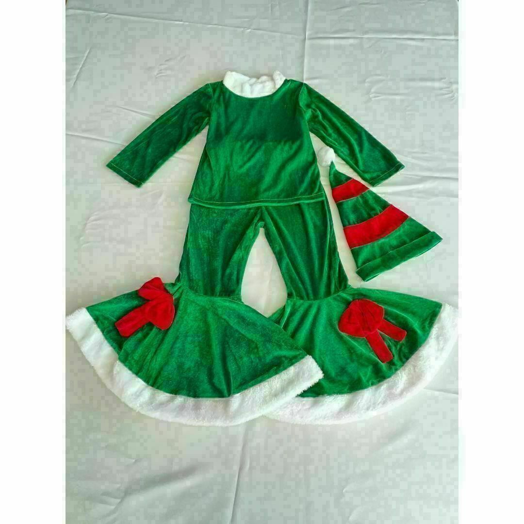 130cm 可愛い♡サンタコスプレ ３点セット クリスマスコスチューム キッズ キッズ/ベビー/マタニティのキッズ服女の子用(90cm~)(その他)の商品写真