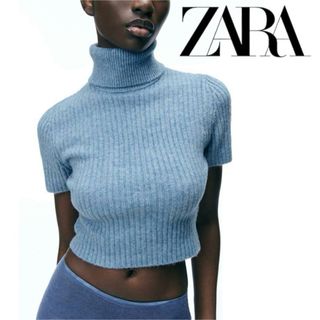 ZARA - ZARA ショートスリーブ リブニットセーター