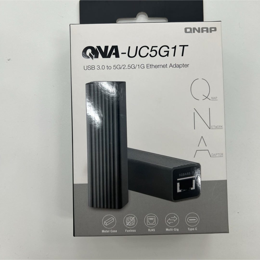 QNAP(キューナップ)のQNAPキューナップQNA-UC5G1T USBLAN ネットワークアダプタ スマホ/家電/カメラのPC/タブレット(PC周辺機器)の商品写真