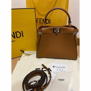 フェンディ(FENDI)のFENDI ピーカブー セレリア ミニ　ブラウン(ハンドバッグ)