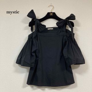 mystic - 美品 mystic ミスティック ブラウス リボンデザイン オフショルダー