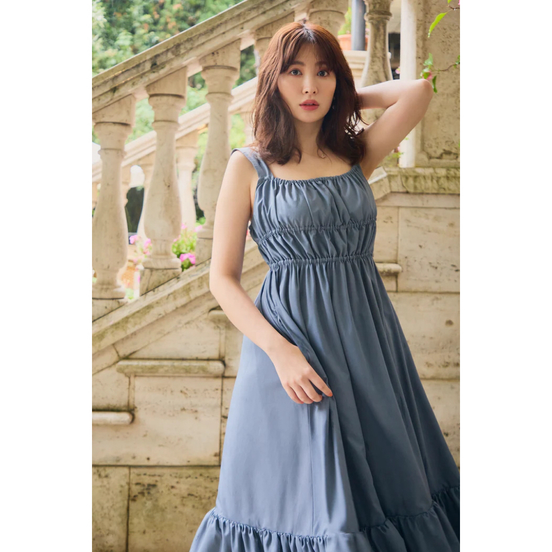 Her lip to(ハーリップトゥ)のherlipto Double Bow Summer Long Dress レディースのワンピース(ロングワンピース/マキシワンピース)の商品写真