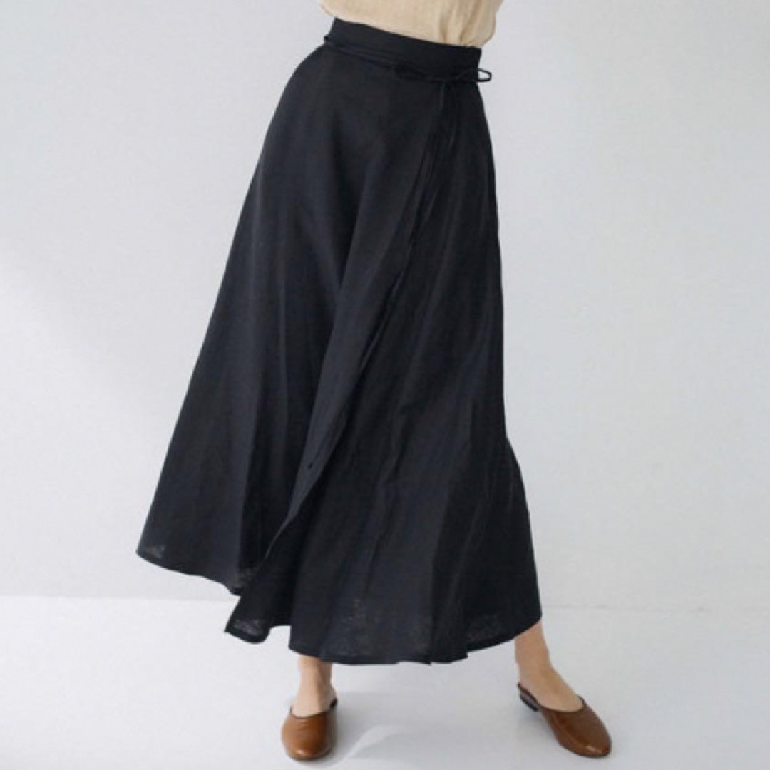 PUBLIC TOKYO(パブリックトウキョウ)のパブリックトウキョウ　ウォッシャブルリネンマキシスカート レディースのスカート(ロングスカート)の商品写真