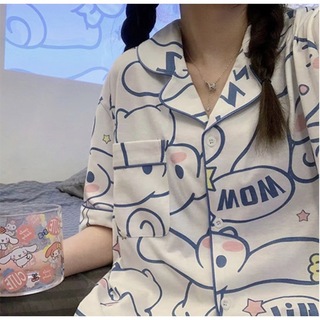 夏　レディースパジャマ　ルームウェア　韓国部屋着　ナイトウェア可愛い上下セット(パジャマ)