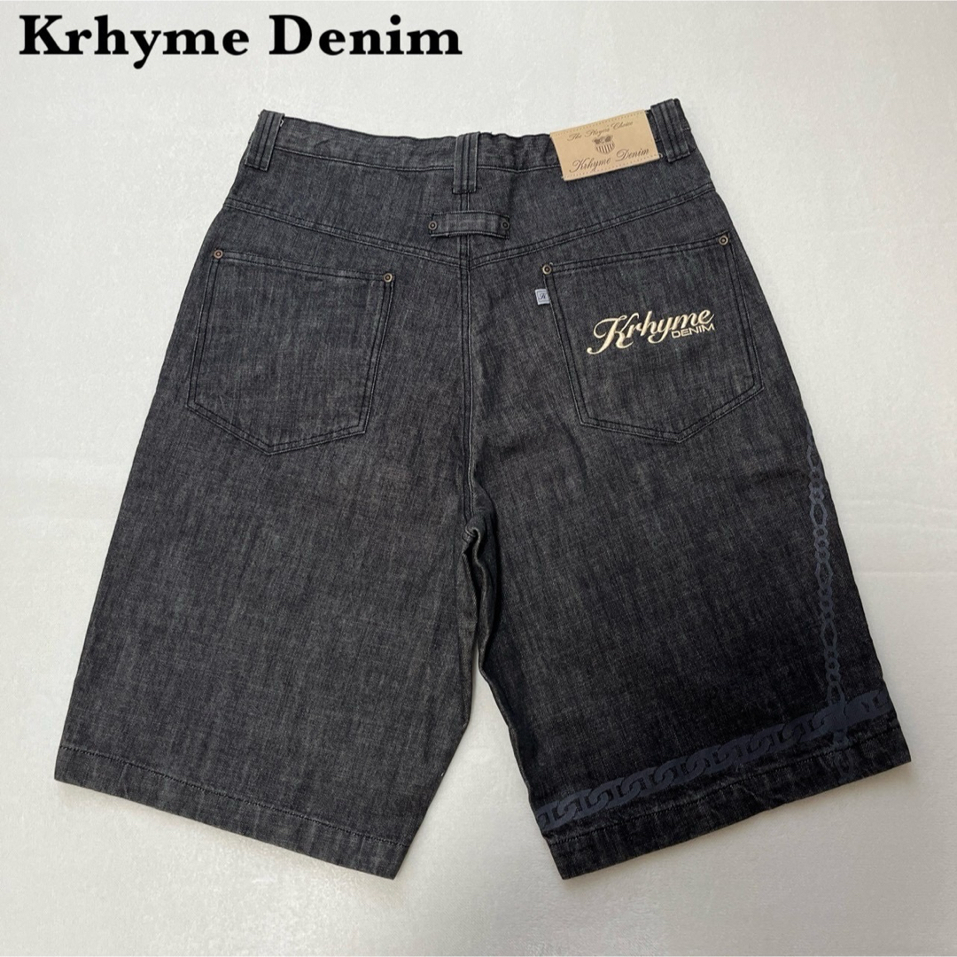 【未使用級】Krhyme Denim デニム ハーフパンツ チカーノ メンズのパンツ(ショートパンツ)の商品写真
