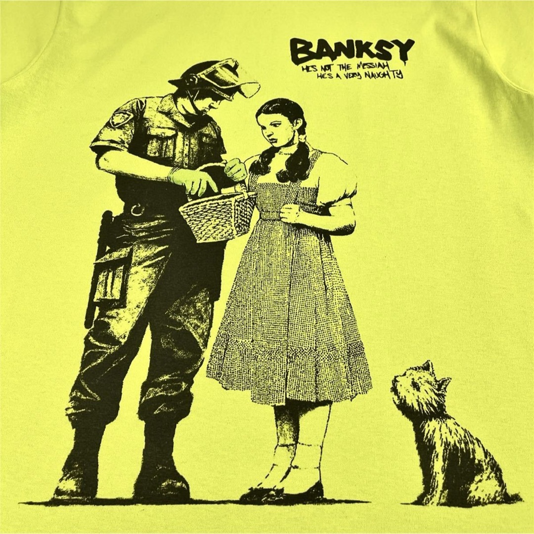 新品 ビッグプリント バンクシー BANKSY マッチ売りの少女 ポリスTシャツ メンズのトップス(Tシャツ/カットソー(半袖/袖なし))の商品写真