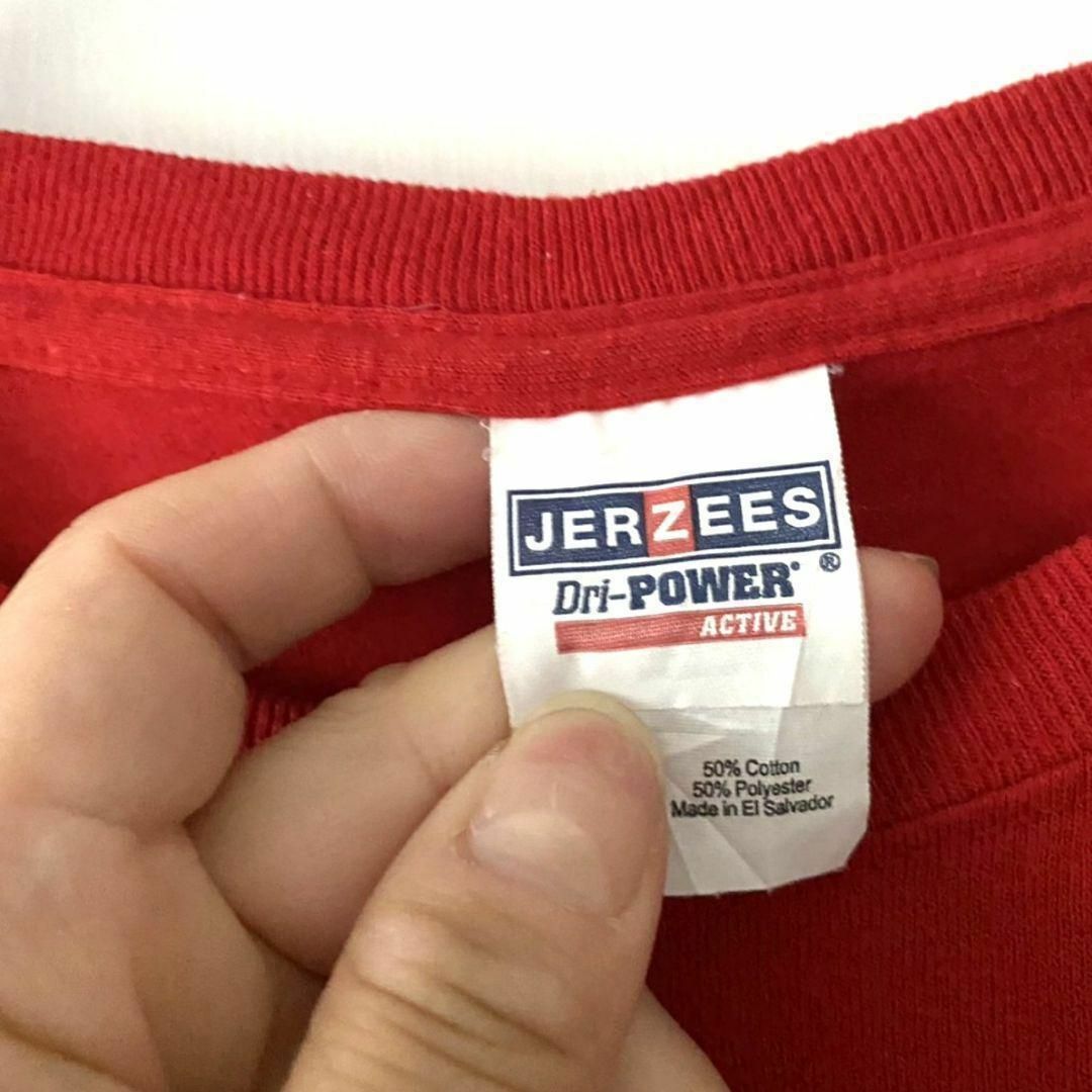 JERZEES(ジャージーズ)のST.ANDREW ELEMENTARY Tシャツ L レッド 赤 古着 メンズのトップス(Tシャツ/カットソー(半袖/袖なし))の商品写真