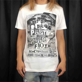 新品 ビッグ プリント ハードコア タイポグラフィ コラージュ アート Tシャツ(Tシャツ/カットソー(半袖/袖なし))