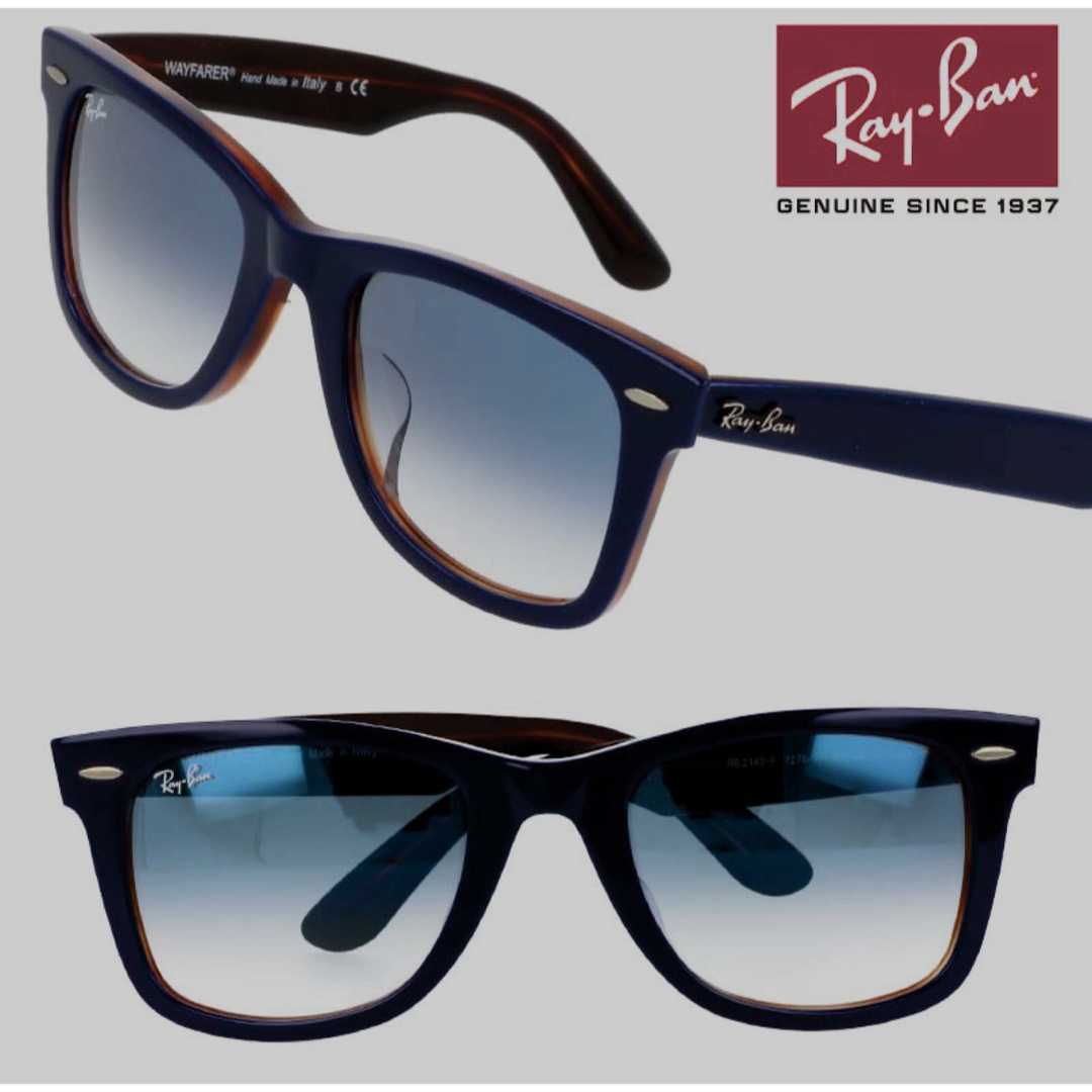 Ray-Ban(レイバン)のRAYBAN レイバン RB2140F 1278/3F ネイビー ブルーハーフ  メンズのファッション小物(サングラス/メガネ)の商品写真