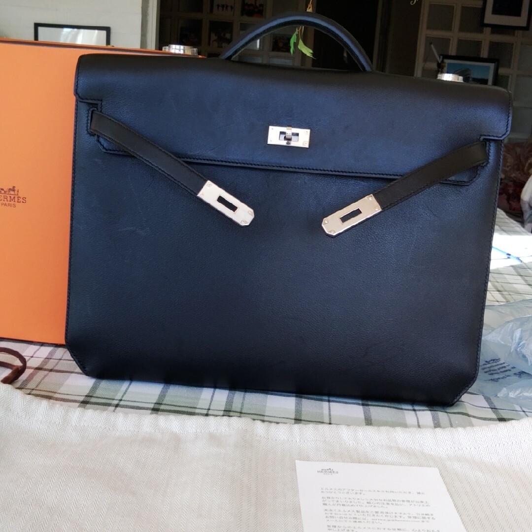 Hermes(エルメス)の♥️2022刻印U/エルメスKellyDepeche36/ノワ-ル×シルバー メンズのバッグ(その他)の商品写真