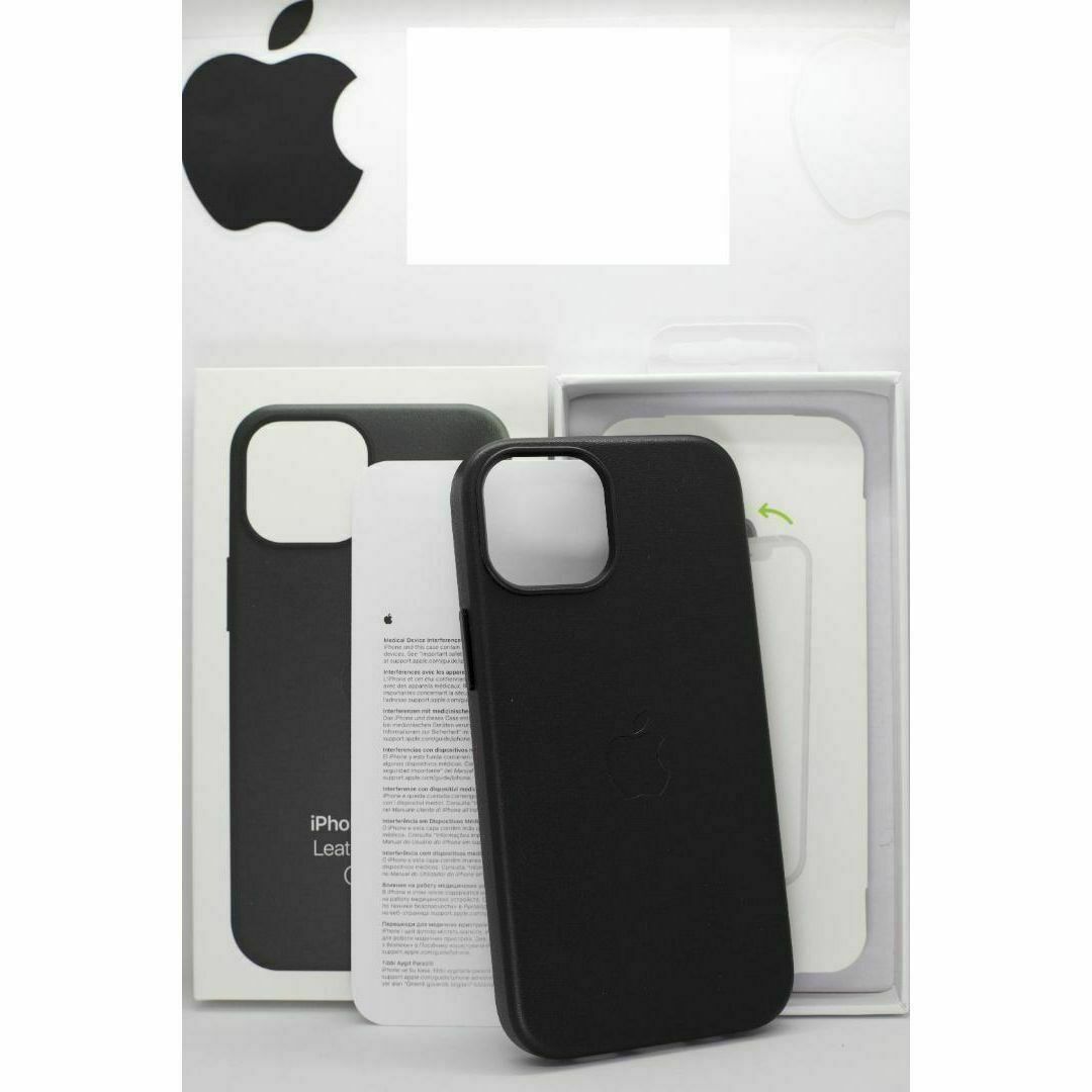 新品-純正互換品 iPhone13 miniレザーケース-ミッドナイト-ブラック スマホ/家電/カメラのスマホアクセサリー(iPhoneケース)の商品写真