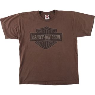 ハーレーダビッドソン(Harley Davidson)の古着 00年代 ハーレーダビッドソン Harley-Davidson 鷲柄 イーグル柄 モーターサイクル バイクTシャツ USA製 メンズL /eaa447700(Tシャツ/カットソー(半袖/袖なし))