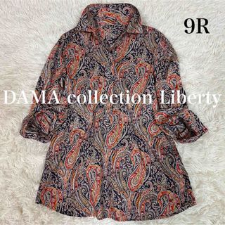 リバティ(LIBERTY.)の美品✨ DAMA collection シャツブラウス ペイズリー柄　Mサイズ(シャツ/ブラウス(長袖/七分))