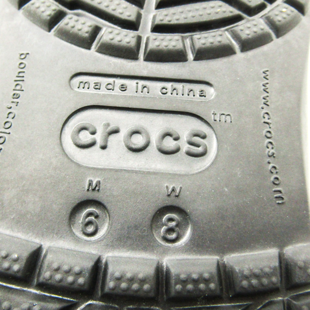 クロックス サンダル サボ ブランド 靴 黒 レディース W8サイズ ブラック crocs レディースの靴/シューズ(サンダル)の商品写真