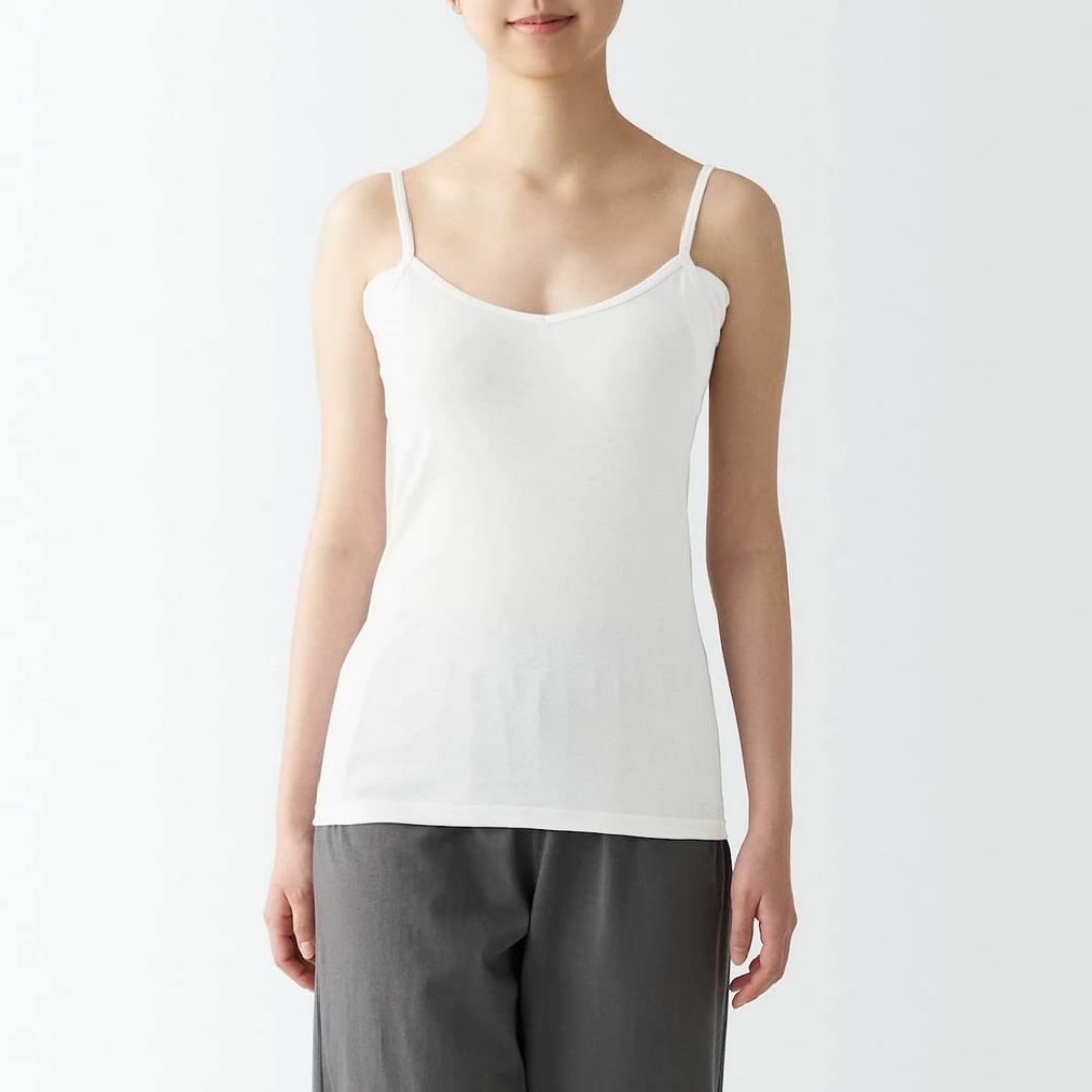 無印良品 アンダーシャツ綿でさらっと汗取りパッド付きキャミソールレディース レディースのファッション小物(その他)の商品写真