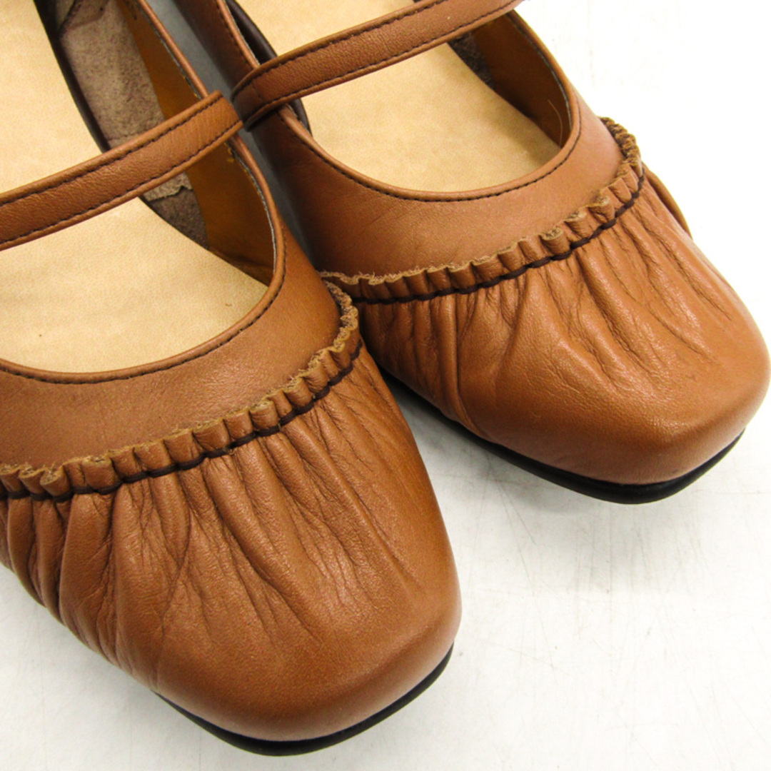 ベルフローリー パンプス 本革 レザー 幅広 3E ブランド シューズ 靴 日本製 レディース 22.5サイズ ブラウン BELL FLORRIE レディースの靴/シューズ(ハイヒール/パンプス)の商品写真